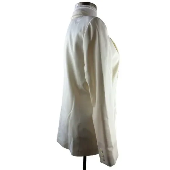 NWT Pendelton Blazer Suit Jacket 100% Virgin Wool Cream Single Button Size 16 - Picture 8 of 14